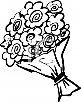 278x350 Flower Bouquet Clipart Black And White Letters Example