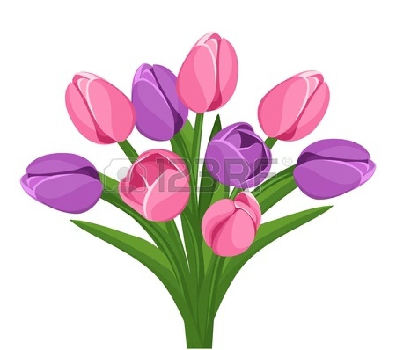 1350x1194 Tulip Clipart Spring Bouquet