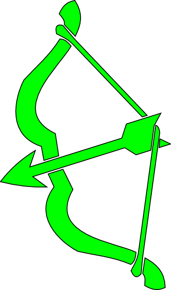 348x591 Green Bow N Arrow Clip Art