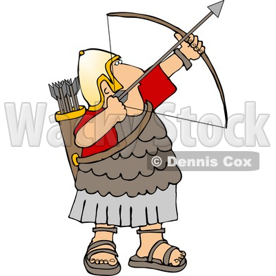 400x400 Army Soldier Shooting A Bow And Arrow Clipart Djart