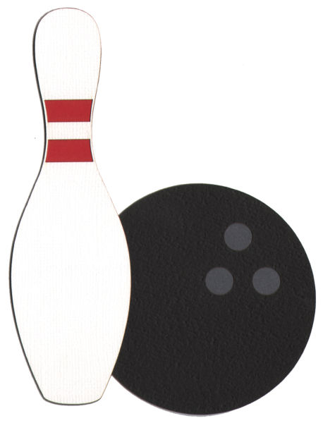 458x600 Bowling Pin And Ball Page Corner Laser Die Cut Scrappin