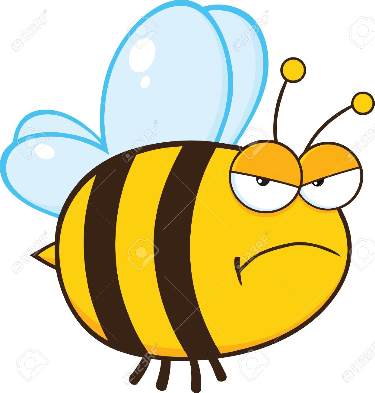 1243x1300 Drawn Bees Angry Bee