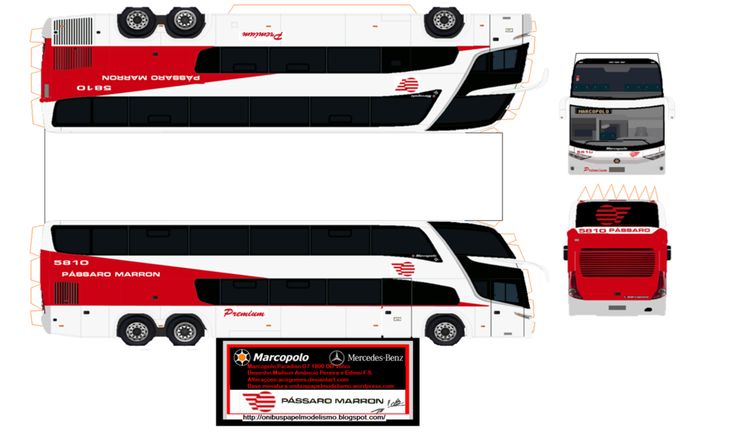 736x432 Paper Model Trucks Marcopolo Paradiso G7 Passaro Marron