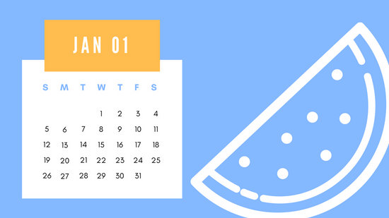 550x309 Calendar Templates