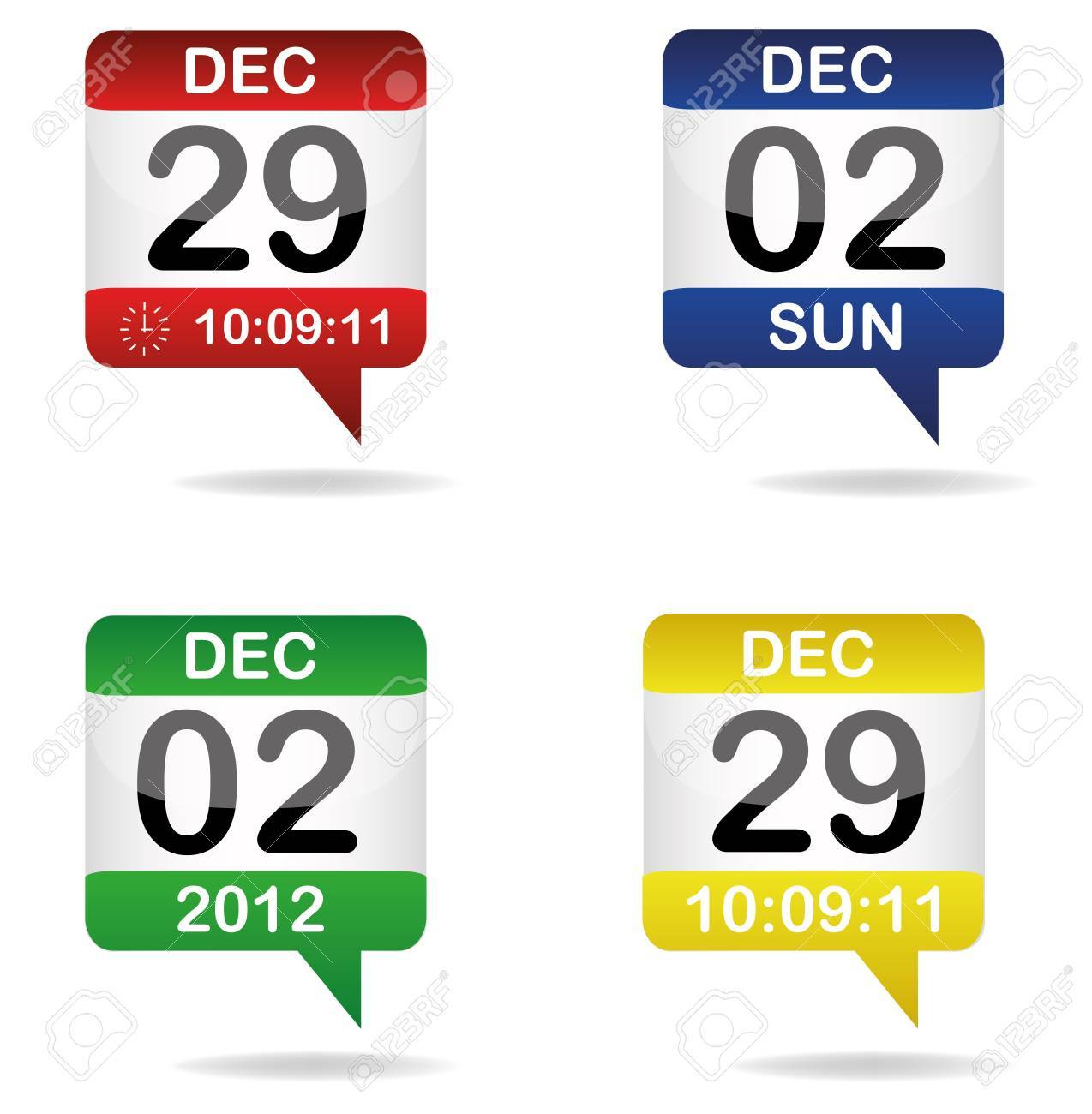1274x1300 Set Of Calendars Royalty Free Cliparts, Vectors, And Stock