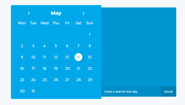 600x340 32 Css Calendars Free Frontend