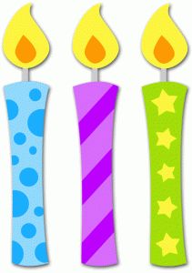 211x300 One Birthday Candle Clipart
