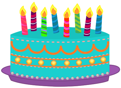 400x293 Birthday Cake With Lots Of Candles Clipart Vector And Png Images