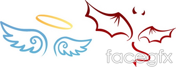 600x229 Cartoon Angel Wings
