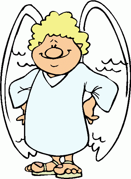 431x588 Cartoon Angels Clipart