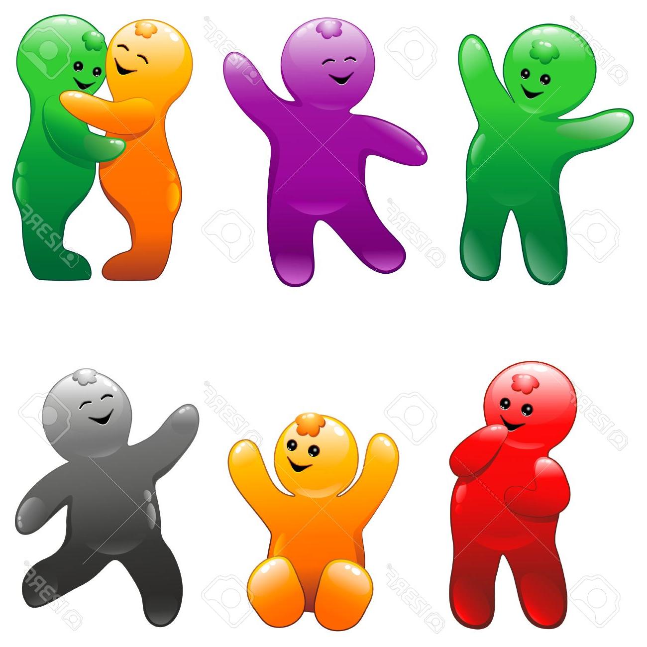 1300x1300 Unique Jelly Babies Rainbow Colors Flavors Stock Vector Baby