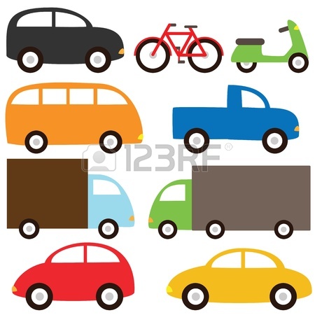 450x450 Transport Set With Cartoon Cars Royalty Free Cliparts, Vectors