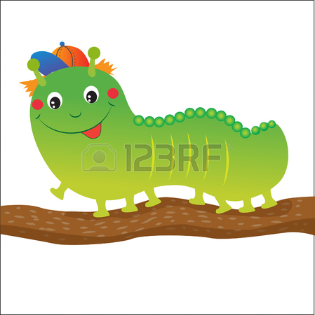 449x450 Cartoon Funny Caterpillar Characters In Two Variations, Isolated