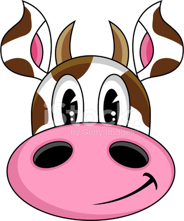 367x439 Cartoon Cows Head Stock Vector