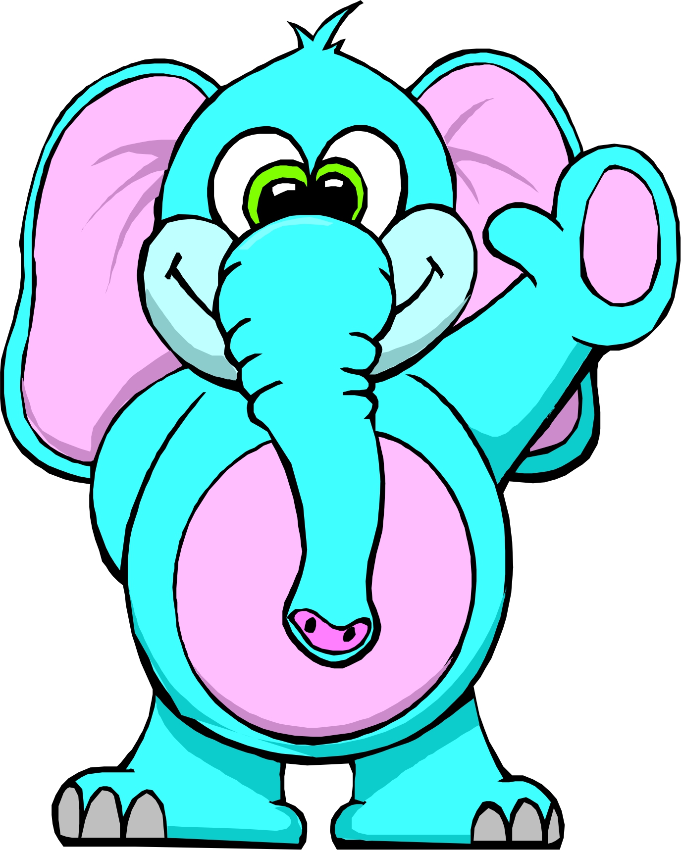 1375x1717 Cartoon Elephant Pictures