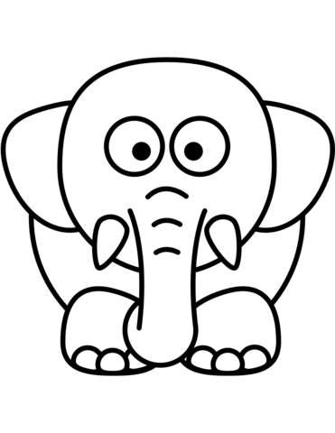 371x480 Cartoon Elephant Coloring Page Free Printable Coloring Pages