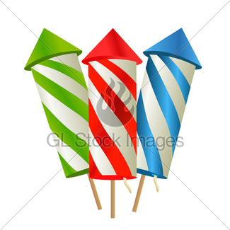 325x325 Cartoon Fireworks Gl Stock Images