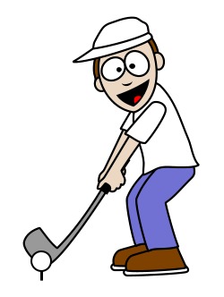 250x332 Drawing A Cartoon Golfer