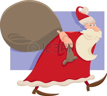 450x401 Cartoon Illustration Of Funny Santa Claus Or Papa Noel Juggling