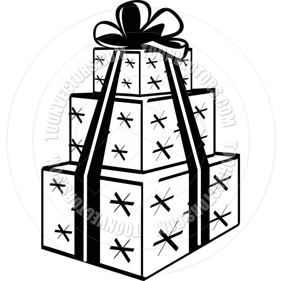 940x940 Cartoon Presents Vector Illustration By Clip Art Guy Toon