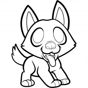 302x302 Drawn Cartoon Puppy