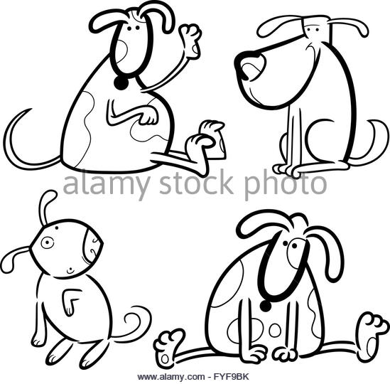 549x540 Cartoon Illustration Cute Dogs Puppies Stock Photos Amp Cartoon