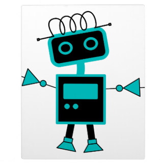324x324 Cartoon Robots Photo Plaques Zazzle