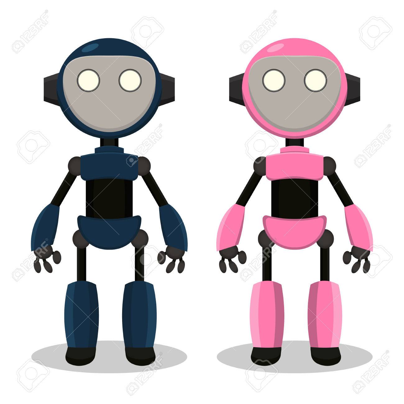 1300x1300 Cartoon Robots Royalty Free Cliparts, Vectors, And Stock