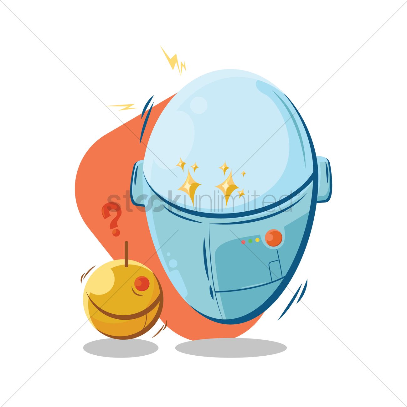 1300x1300 Cartoon Robots In Admiration Vector Image