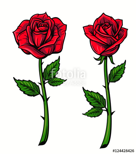 442x500 Red Rose Cartoon Stock Image And Royalty Free Vector Files