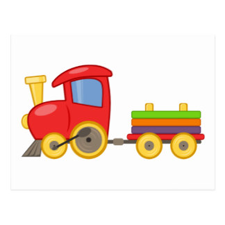 324x324 Custom Cartoon Trains Postcards Zazzle.co.uk