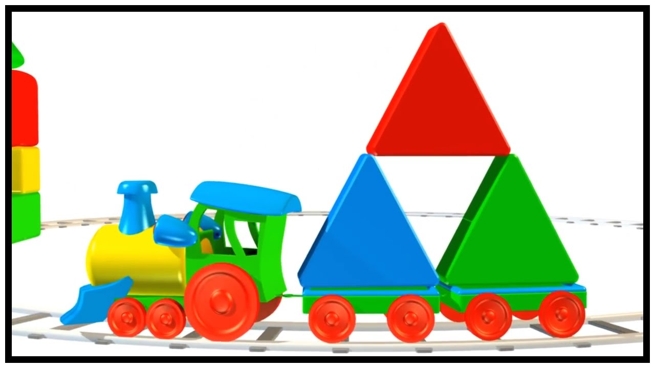1280x720 Triangle Trains! Learn 2d Amp 3d Shapes Interactive Video Cartoon