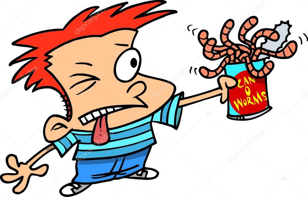 1023x656 Cartoon Can Of Worms Stock Vector Ronleishman