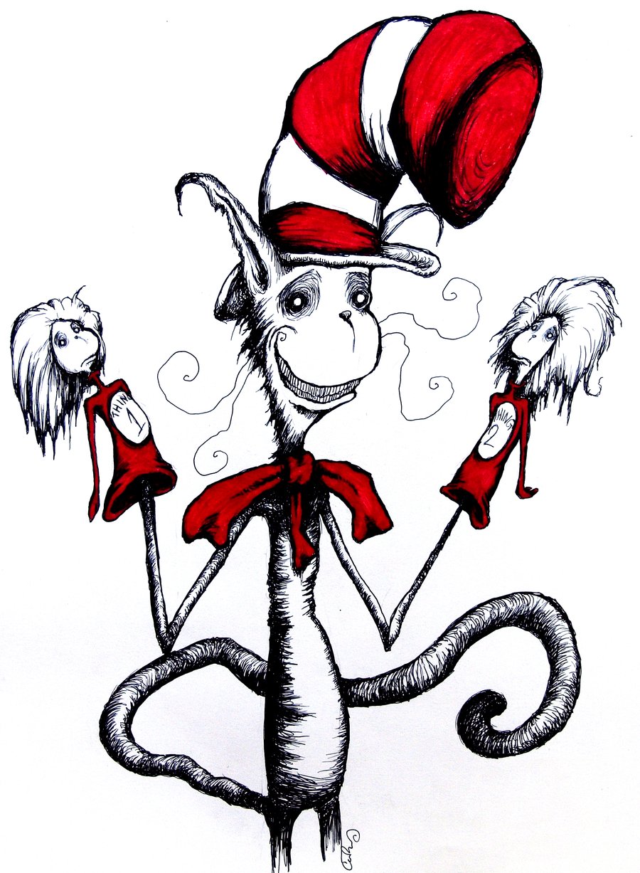 900x1227 Cat In The Hat By Chrisbonney