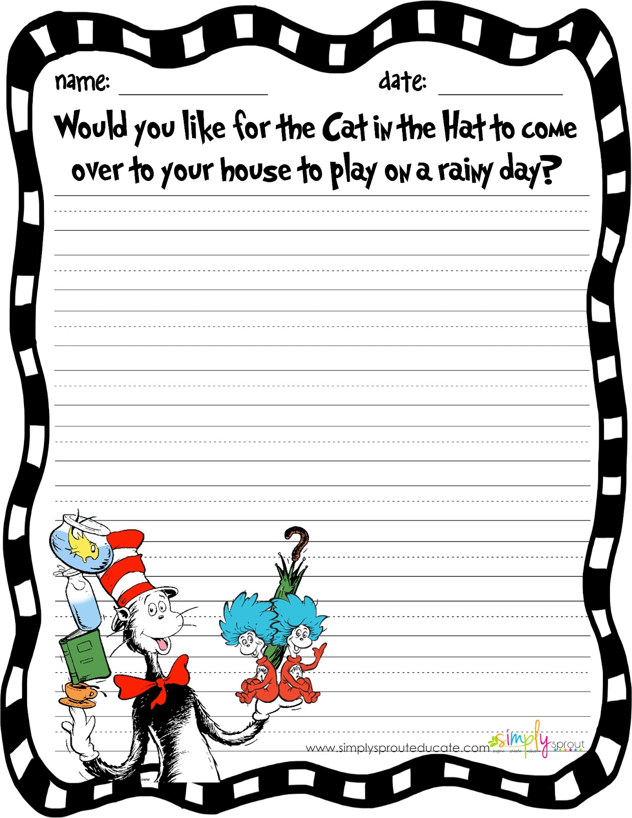 1237x1600 Celebrate Reading With The Cat In The Hat ~ Simply Sprout