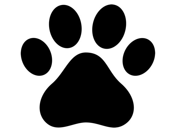 570x427 Paw Print Decal Paw Print Sticker Outdoor Vinyl Dog Paw Printr
