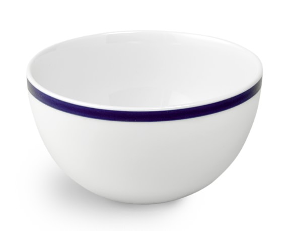 574x459 Brasserie Blue Banded Porcelain Cereal Bowls Williams Sonoma