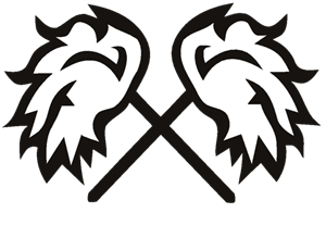 300x207 Cheerleading Clipart Black And White Poms