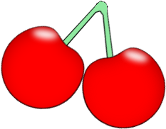 233x182 Two Cherries Clip Art