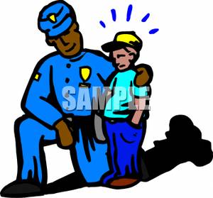 300x279 Policeman Comforting An Upset Or Lost Child