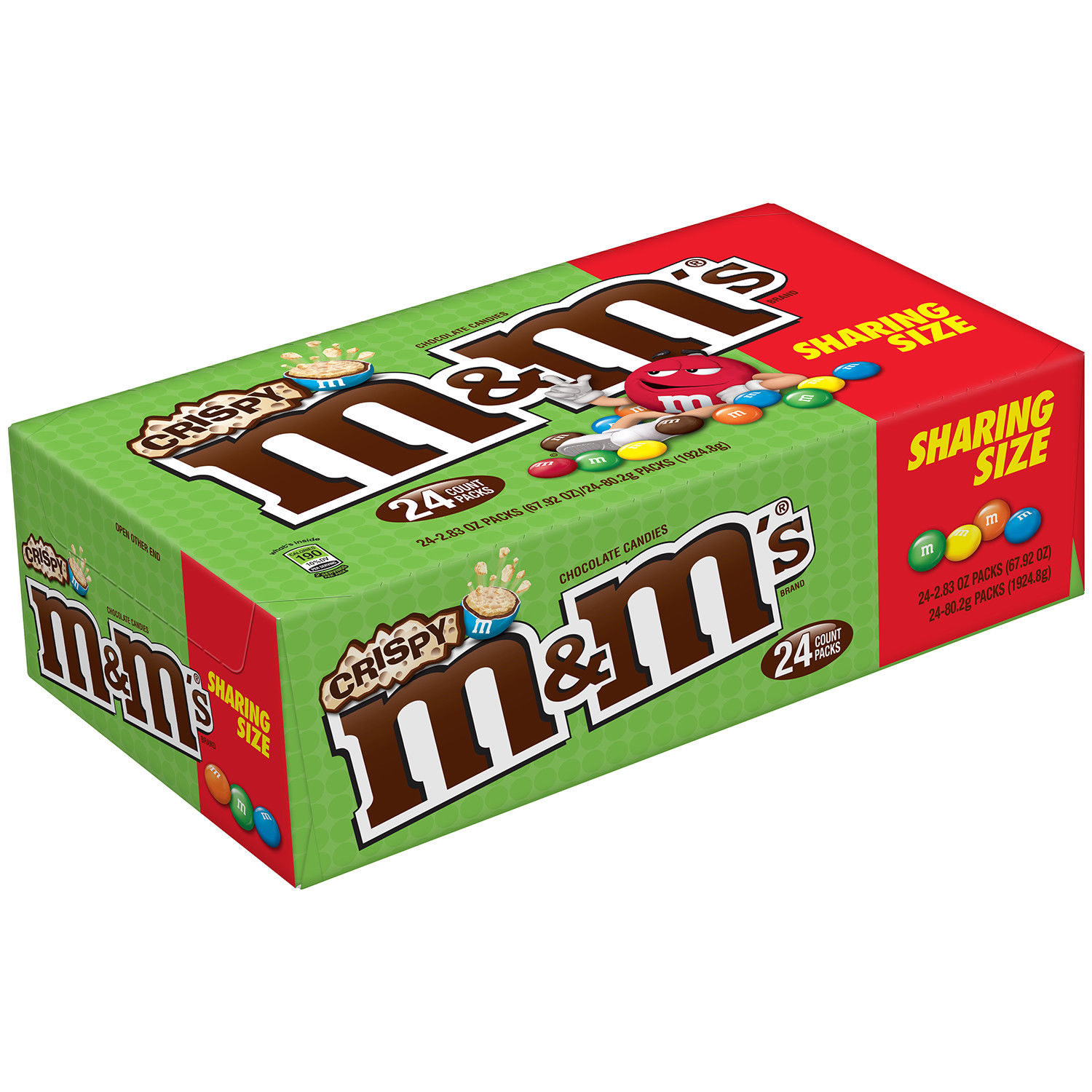 1500x1500 Mampm's Crispy Sharing Size 24 Packags 2.83 Oz Chocolate Candy Ebay