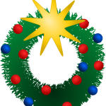 150x150 Christmas Wreath Clip Art At Clker Vector Clip Art Online Pictures