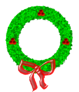 258x300 Christmas Wreath Clip Art