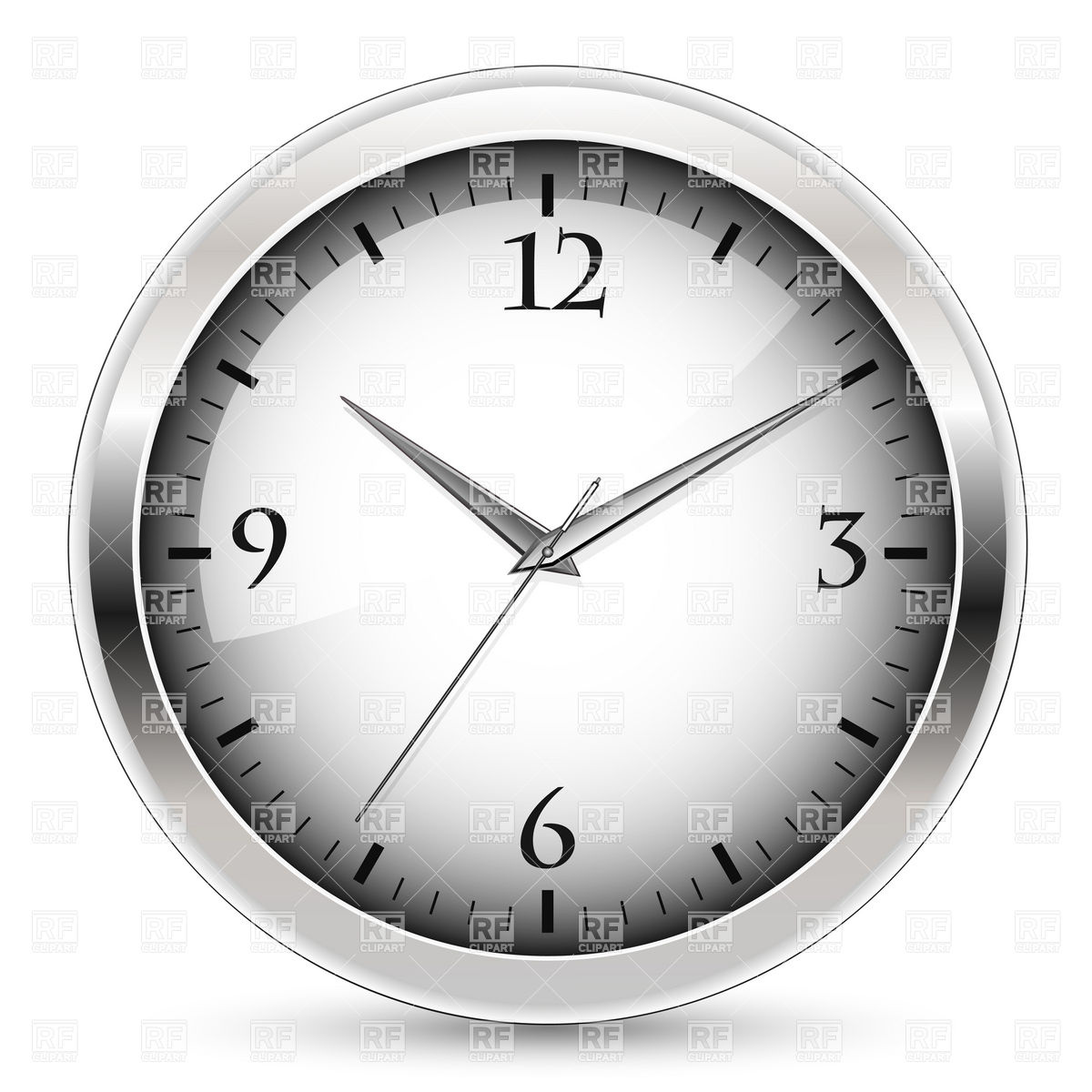 1200x1200 Office Wall Clock Royalty Free Vector Clip Art Image