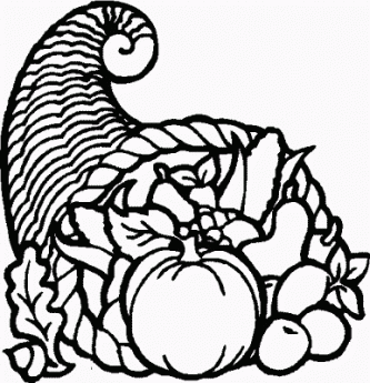 333x345 Cornucopia Clipart Clipartpen