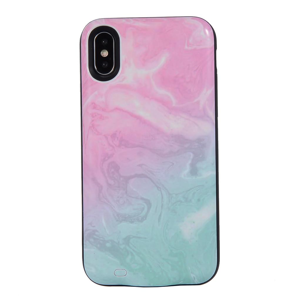 1024x1024 Cotton Candy Marble Battery Power Phone Case Luxylemon