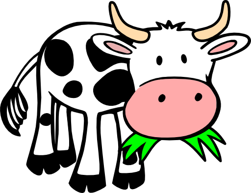 512x394 Grass Eating Cow Clipart I2clipart