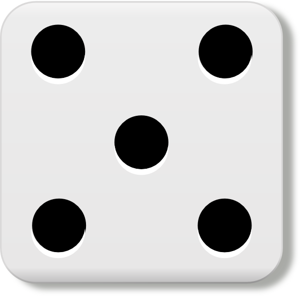 600x593 Five Dice Clipart