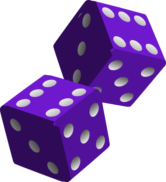 546x600 Two Purple Dice Clipart