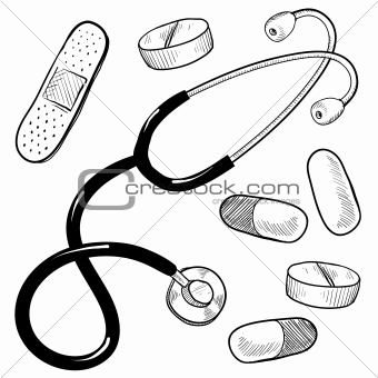 340x340 Image 4454284 Doctor Tools Sketch From Crestock Stock Photos